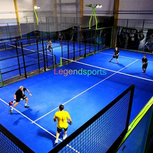 China Manufacturer Outdoor Panoramic Padel Tennis Courts With Cover