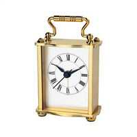 Jam Alarm Meja Antik Vintage Berbahan Logam dengan Tampilan Jarum Quartz untuk Ruang Tamu