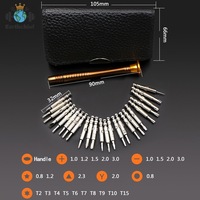 Kit de 25 mini tournevis de précision, tournevis Torx électroniques, outils d'ouverture et de réparation pour iPhone, appareil photo, montre, PC