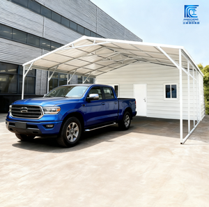 Garage en structure acier préfabriquée robuste, abri de rangement extérieur portable <span class=keywords><strong>et</strong></span> durable pour jardin <span class=keywords><strong>et</strong></span> entrepôt - Product Image 6