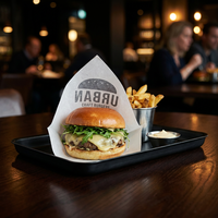 Papier alimentaire imprimé, résistant à la graisse et à l'eau, pour l'emballage des hamburgers, des en-cas et des services de restauration rapide