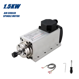 Motor de Husillo CNC Refrigerado por Aire Zhong Hua Jiang 1.5KW ER11 Cuadrado 110V/220V, Máx. 24000 RPM, para Router y Grabado, Nueva Maquinaria CNC - Product Image 1