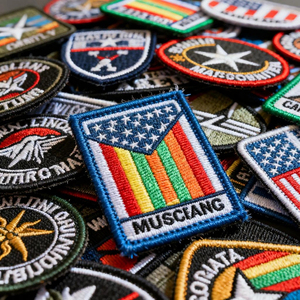 Maßgefertigte Bestickte Gewebte Designer-<span class=keywords><strong>Patches</strong></span> für Trucker-Hüte Cartoon Aufbügelbare Stickerei-<span class=keywords><strong>Patches</strong></span> für Kleidung aus Filzstoff - Product Image 4