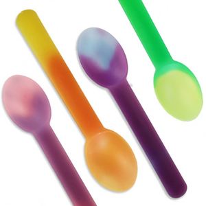 Cuillères en plastique personnalisées et colorées pour crème glacée, changeant de couleur, avec logo - Product Image 5