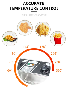 Stainless Steel Countertop Deep <b>Fryer</b> Electric Commercial Fry Basket Oil Immersion Kitchen Equipment for Restaurant - Product Image 6