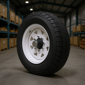 Ruedas giratorias de alta resistencia de 8 orificios y 10 pulgadas con rueda de goma para transporte en almacenes y equipos de construcción - Product Image 2