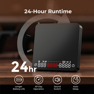 Metal Shell Espresso Pour-Over Modes Type-C Charging <b>Digital</b> <b>Kitchen</b> Mini Coffee Scale with <b>Timer</b> - Product Image 3