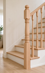 Solid Wood <b>Stair</b> <b>Railings</b> with Glass Panels Eco-friendly Contemporary Design Durable <b>Indoor</b> Outdoor Use 1 Year Warranty - Product Image 4