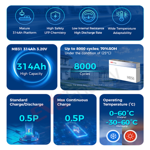 EVE MB31 3.2V 280Ah 314Ah 8000 Cycle Life Prismatic Battery for Solar <b>Energy</b> <b>Storage</b> <b>Systems</b> - Product Image 3