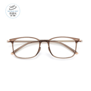 Monture de lunettes carrée Danyang TR90 anti-lumière bleue, monture complète unisexe, verres en acrylique, bordure de 4 mm, style minimaliste décontracté - Product Image 1