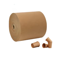 Rouleau de papier kraft brun biodégradable PE de qualité alimentaire 100 % écologique, impression personnalisée pour tasses à thé, bols, assiettes
