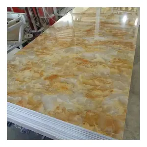 Alta Qualidade Alto Lustroso Fornecedor Chinês Impermeável Fireproof Pvc Marble Sheet Uv Marble Sheet uv marble boards