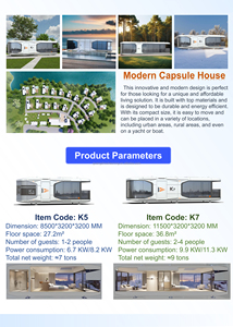 Casa Prefabricada de Alta Calidad a Precio Económico, Casa Cápsula Espacial para Acampar y <span class=keywords><strong>Vacaciones</strong></span> - Product Image 6