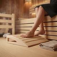 Repose-tête en bois pour sauna, coussin de soutien cervical en pin, repose-tête en bois à lattes pour hammam, maison, hôtel