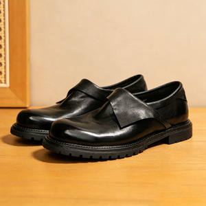 Chaussures Oxford pour homme en cuir véritable italien, fabriquées à la main, imprimé léopard, imperméables, nouvelle collection automne, luxueuses - Product Image 6