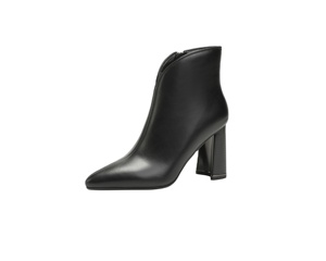 <span class=keywords><strong>Bottines</strong></span> <span class=keywords><strong>Chelsea</strong></span> coréennes à bout pointu et découpe en V pour <span class=keywords><strong>femme</strong></span>, <span class=keywords><strong>talon</strong></span> bloc haut, en cuir véritable, formelles pour le bureau, automne - Product Image 1