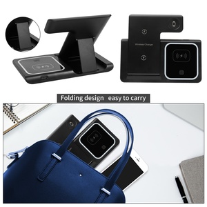 Đế Sạc Nhanh 15W QI 3 Trong 1, Đế Sạc Điện Thoại Di Động Tiện Dụng Cho <span class=keywords><strong>iPhone</strong></span> Apple Watch Airpods, Bộ Sạc Không Dây 3 Trong 1 Có Thể Gập Lại - Product Image 3