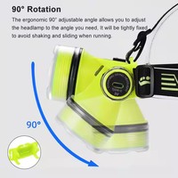 XINSITE Portable 5W Super lumineux LED lampe frontale longue portée étanche pêche type-c charge interrupteur magnétique nouvelle plongée IP65