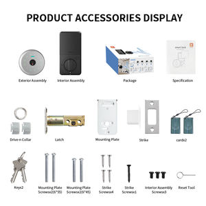 <span class=keywords><strong>Serrure</strong></span> électronique intelligente sans clé à reconnaissance de veine palmaire, étanche, pour porte, compatible carte IC et code d'accès, idéale pour la location Airbnb - Product Image 6