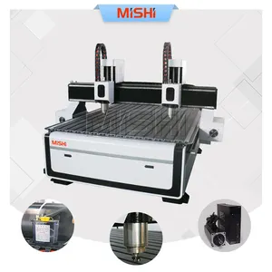 MiShi high efficiency double head cnc router for wood 1300*2500mm 4 axis cnc router made in China