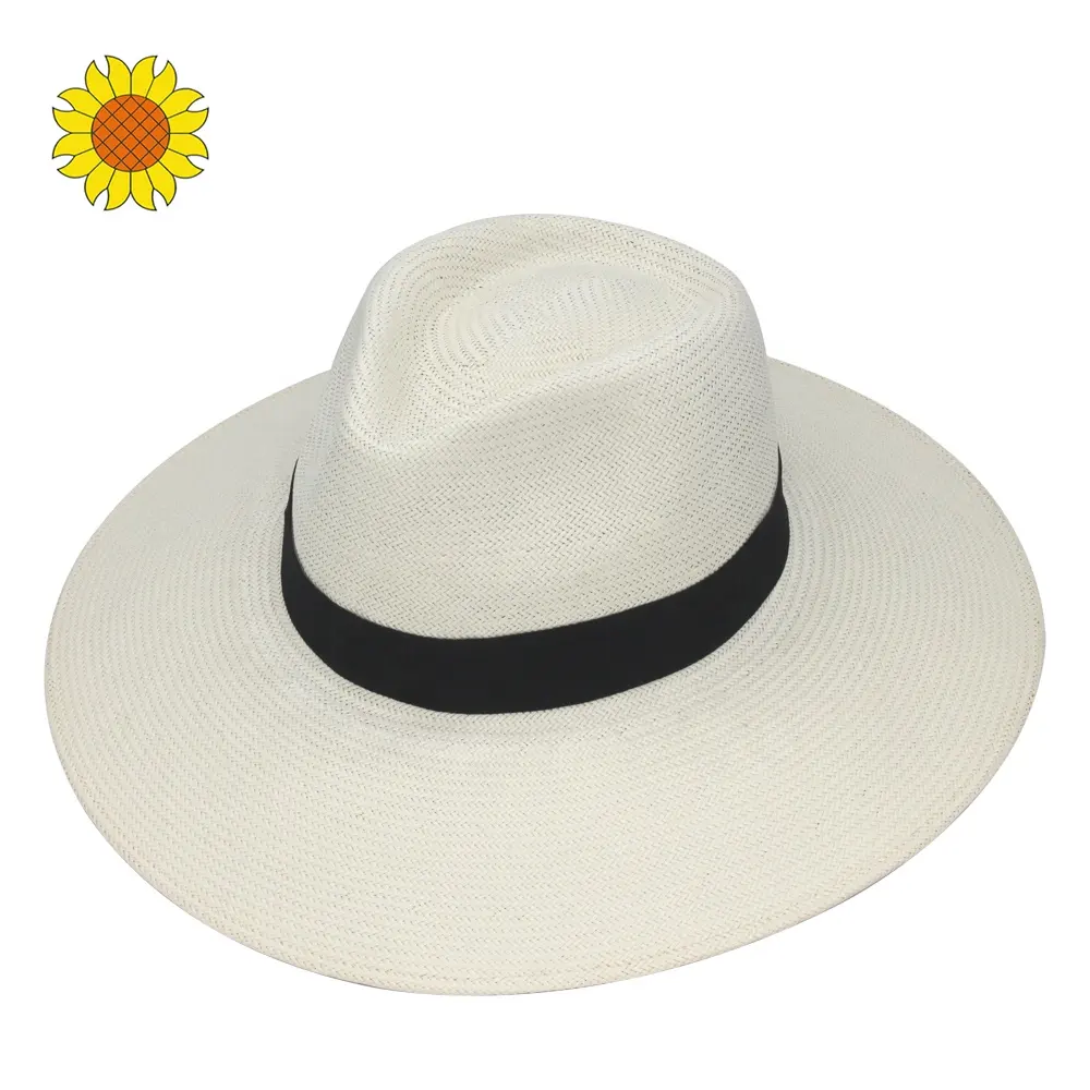 واسعة حافة اليابانية ورقة كاوبوي قبعات من القش 100% ورقة قبعات فيدورا