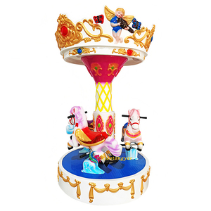 Carrusel de Caballos Musical de Fibra de Vidrio para Exteriores, Fabricado en Guangzhou, con Certificación CE, para 5-10 Pasajeros - Product Image 3