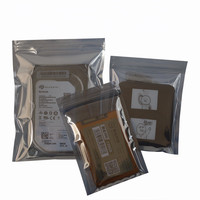 Kantong Pelindung ESD Khusus 6x10cm, Kantong Kemasan Hard Disk Drive, Kantong Zip Lock Antistatik Pelindung ESD