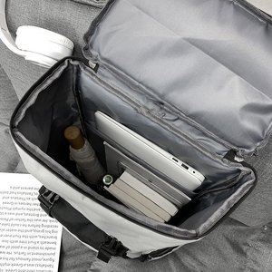 Therunner <b>Backpack</b> <b>Large</b> Capacity 14 Inch Laptop Bag For Students Travel Leisure Gray Black - Product Image 4