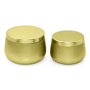 Wholesale Candle Tin Containers Custom Logo Round Candle Tin With Lid 4oz