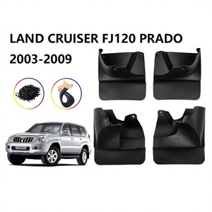 for Toyota Prado FJ120 <b>Mud</b> <b>Flaps</b> 2004-2009 Plastic Tire Guards Black Front Rear Set - Product Image 5