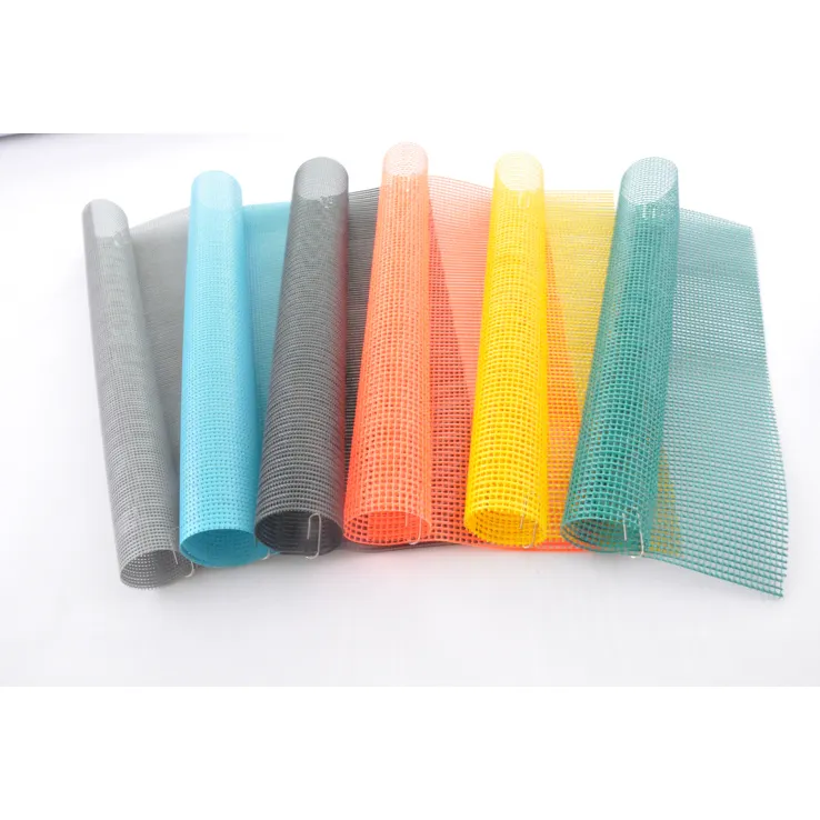 OEM Color Vinyl Coated Woven Polyester PVC Coated Mesh Fabric