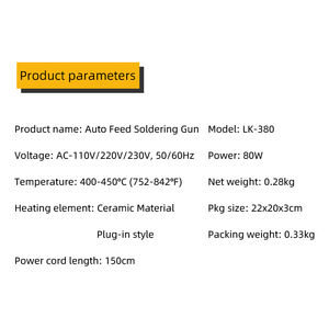 LK380-2 Promotion 80w manuel fer à <span class=keywords><strong>souder</strong></span> <span class=keywords><strong>pistolet</strong></span> électrique automatique Machine à <span class=keywords><strong>souder</strong></span> chaleur étain fer <span class=keywords><strong>pistolet</strong></span> pour réparation - Product Image 5