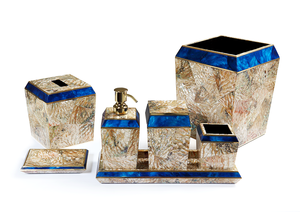 Juego de baño de resina hecho a mano de lujo con dispensador de jabón, soporte para cepillo de dientes y vaso, accesorio de baño de resina de efecto elegante - Product Image 6