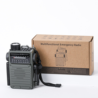 T-6682 Solar Hand Crank AM FM SW Emergency Radio Survival Radio LCD Display TF/USB, Flashlight & SOS Alarm for Outdoor Emergency