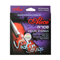 Ensemble de cordes de violon en nylon Alice de qualité supérieure pour violons professionnels et débutants - Accessoires d'instruments de musique