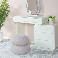 Bailey Furniture Round Storage Ottoman Chair Tissu en bois de haute qualité Lot de 2 coussins de siège pour le salon