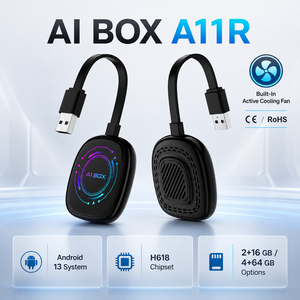 อะแดปเตอร์ CarPlay ไร้สาย AI Box A11R ชิปเซ็ต Android 13 H618 พร้อมพัดลมระบายความร้อนในตัว - Product Image 1