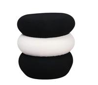Chaise de coiffeuse couleur crème pour chambre à coucher, tabouret pour filles, luxe léger, tissu en laine d'agneau, structure en bois