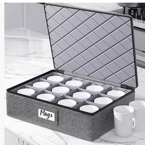 Hard Shell China Storage Containers Dish Storage Box Stackable Dinnerware <b>Plate</b> Organizer Bins - Product Image 5