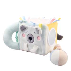 Jouet <span class=keywords><strong>Cube</strong></span> pour bébé, anneau De dentition, hochets souples, clochettes, activité suspendue, peluche d'enfants, jouets éducatifs précoces - Product Image 1