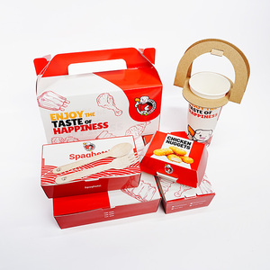 Emballage personnalisé en gros pour poulet frit, frites, ailes de poulet, restauration <span class=keywords><strong>rapide</strong></span>, boîte à <span class=keywords><strong>hamburger</strong></span> et frites - Product Image 2