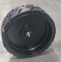 Nouvelle roue de construction Huanghe anti-crevaison 13*4 en PU massif 327mm x 103mm 16kg avec jante en acier et roulement à billes pour nacelle élévatrice à ciseaux