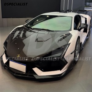 Kit carrosserie complet en fibre de carbone sèche style <span class=keywords><strong>DK</strong></span> pour Lamborghini Revuelto : Lame avant, jupes latérales, diffuseur arrière, aileron arrière, capot moteur - Product Image 2