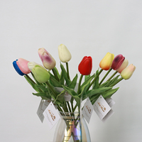 Fleur Artificielle Tulipe en Soie PU pour Décoration Extérieure, Hôtels, Jardins, Arches de Mariage et Plafonds