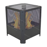 Brasero extérieur portable en acier de 16 pouces avec grille de cuisson