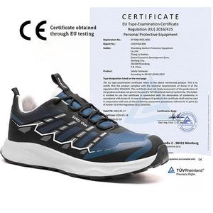 Chaussures <span class=keywords><strong>de</strong></span> <span class=keywords><strong>sécurité</strong></span> confortables CE respirantes en tricot volant résistantes à l'eau antidérapantes style <span class=keywords><strong>basket</strong></span>-ball avec bout en acier et caoutchouc <span class=keywords><strong>pour</strong></span> hommes femmes - Product Image 1