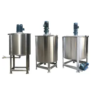 Giá Tốt 200L 500 Lít Thép Không Gỉ Tank Với Áo Khoác Trộn Sưởi Ấm Nước Trái Cây Nước Sốt Mixer