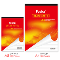 Foska vente en gros impression personnalisée journal positif planificateur d'étudiant Top papier collé A5 A4 BLOC carnet de notes pour étudiant