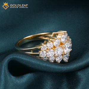 Bague de fiançailles classique en or 14 carats avec diamant de laboratoire rond brillant DEF VVS 3 carats certifié IGI Goldleafgem - Product Image 1