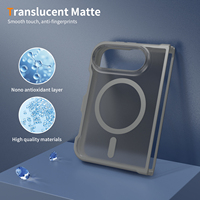 Coque de téléphone personnalisée, couleur mate, givrée, anti-empreintes digitales, magnétique, anti-chute, résistante aux chocs pour iPhone 18 Duo